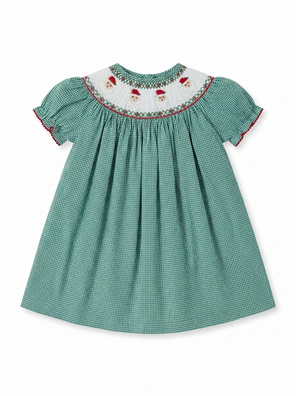 Lulu Bebe - Santa Smocked Bishop Dress
