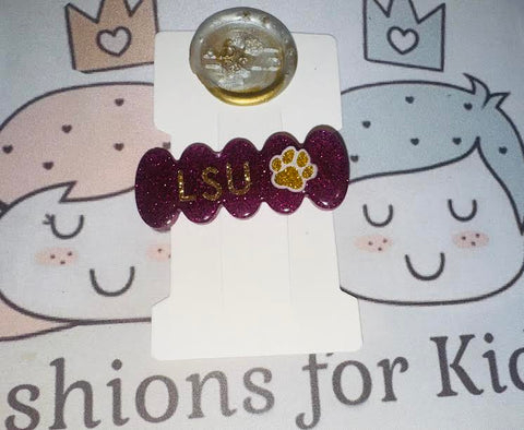 A.D + L.D - LSU Hair Barrettes