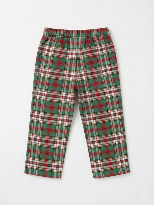 Bailey Boys - Christmas Plaid Pants With Stretchy Waist Band