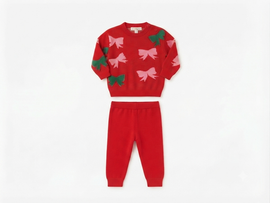 Andy & Evan - Red Bow 3 Piece Set