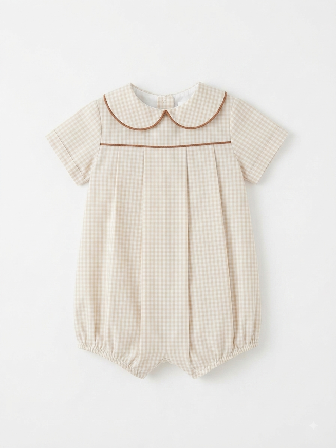 Bailey Boys - Khaki Check Dressy Bubble Short