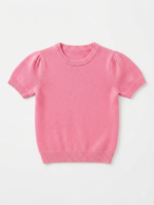Lulu Bebe - Pink S/S Sweater Top