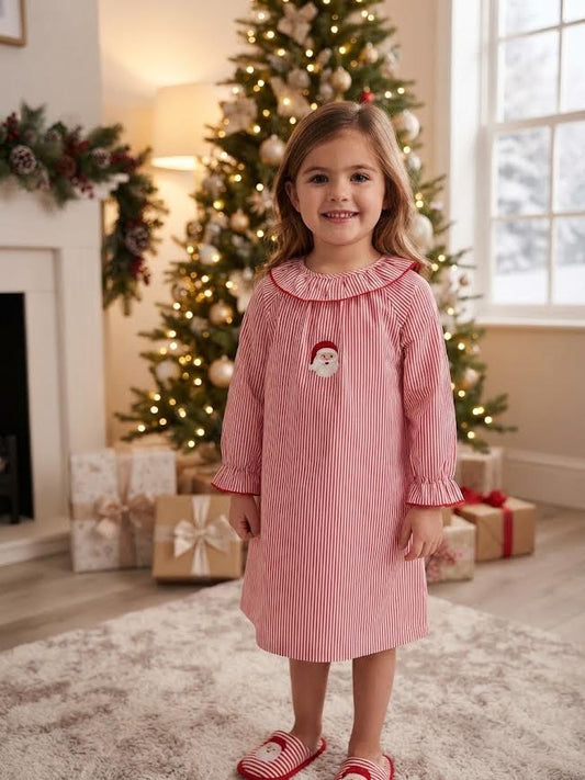 Sweet Dreams - Santa Red Stripe Nightgown
