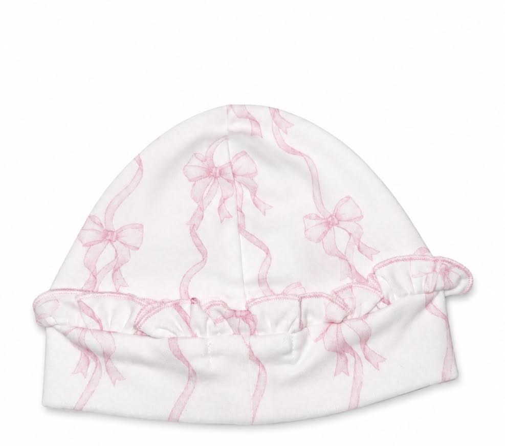 Baby Club Chic - Coquette Bows Printed Hat w/ Ruffle