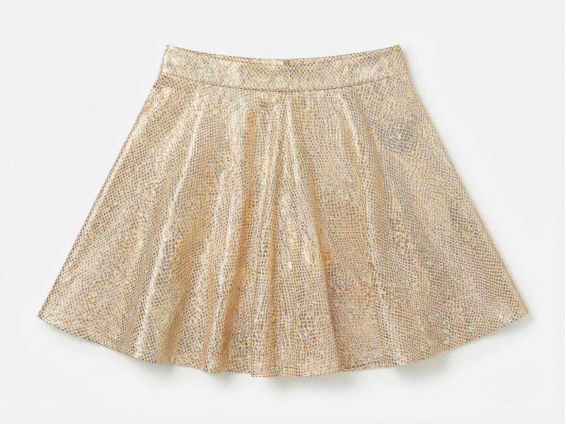 Lulu Bebe - Spotted Gold Metallic Skirt
