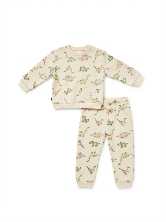 Mayoral - Dino Sweatshirt And Sweatpants Set