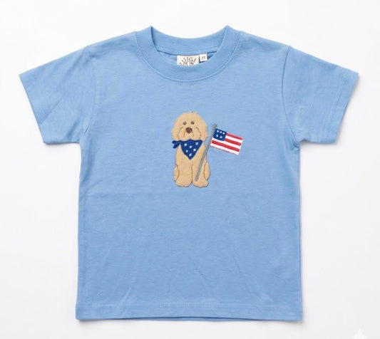 Acvisa - Boy S/S Lab With American Flag And Bandana