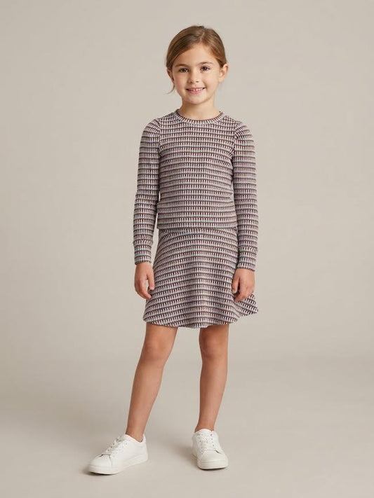 Pleat - Autumn Girl's L/S & Skirt Set