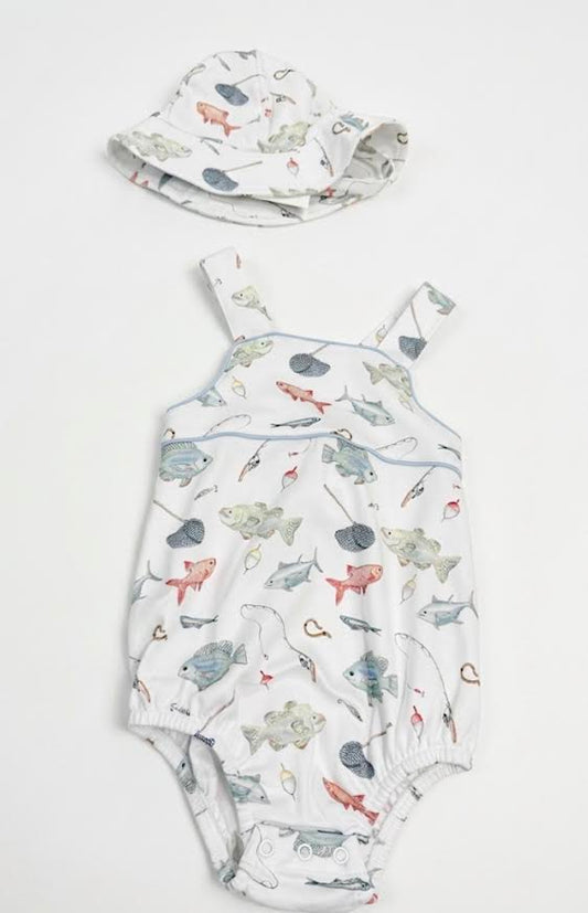 Baby Club Chic - Fishing Day Bubble & Hat