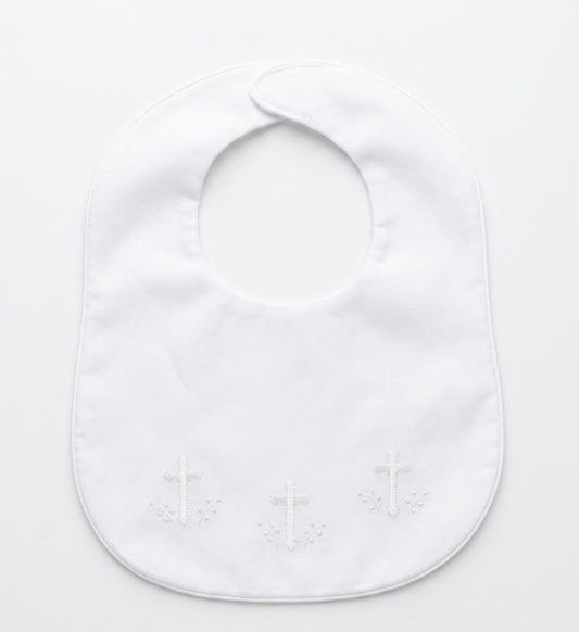 Auraluz - White With White Crosses Bib