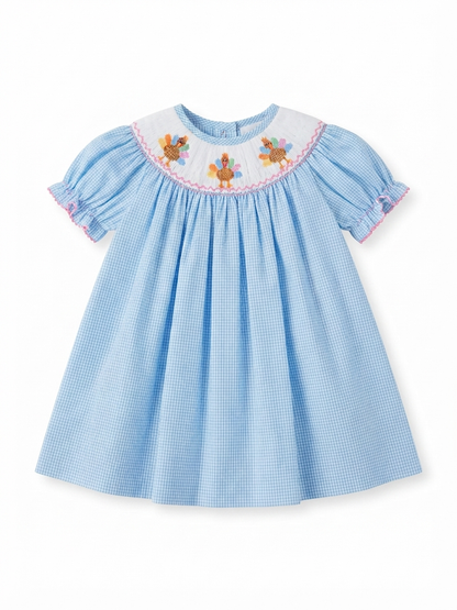Petit Bebe - Girls Turkey Bishop Dress