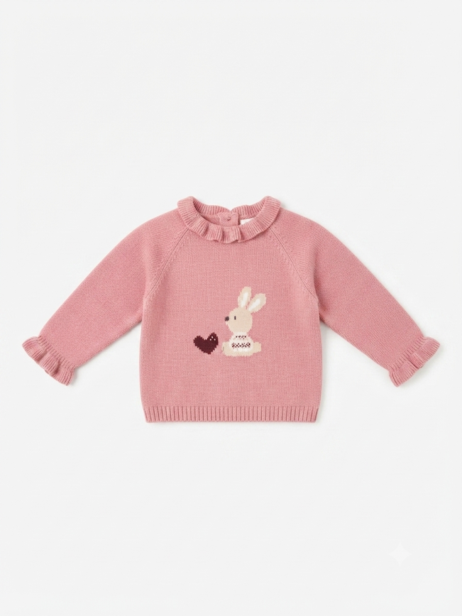 Mayoral - Girl's Cipria Knit Sweater with Bunny