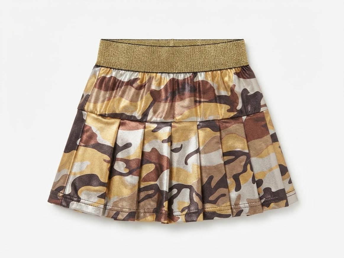 EC - Black & Gold Camo Print Skirt