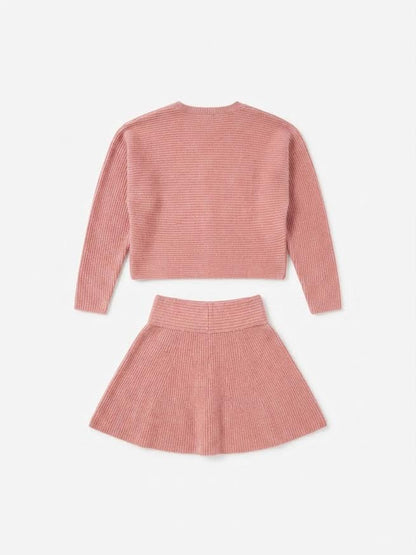 Mayoral - Blush Pink Pearl Sweater & Skirt