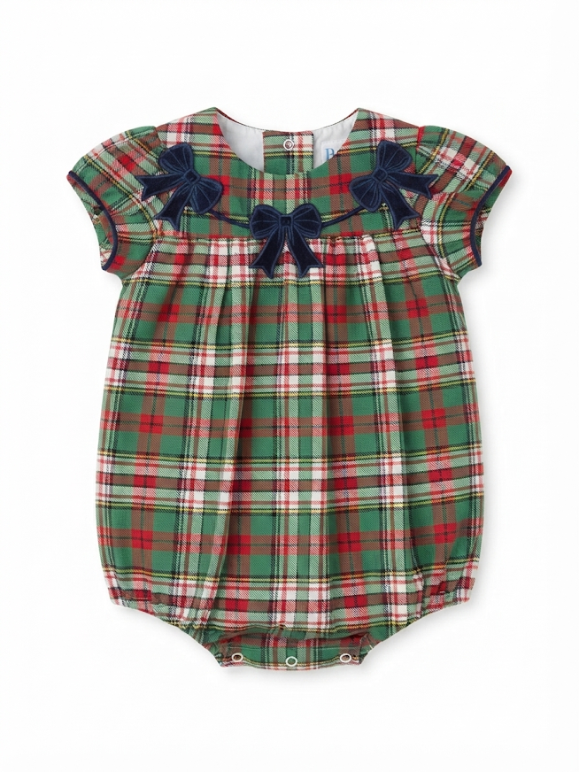 Bailey Boys - Girl's Christmas Plaid Bubble