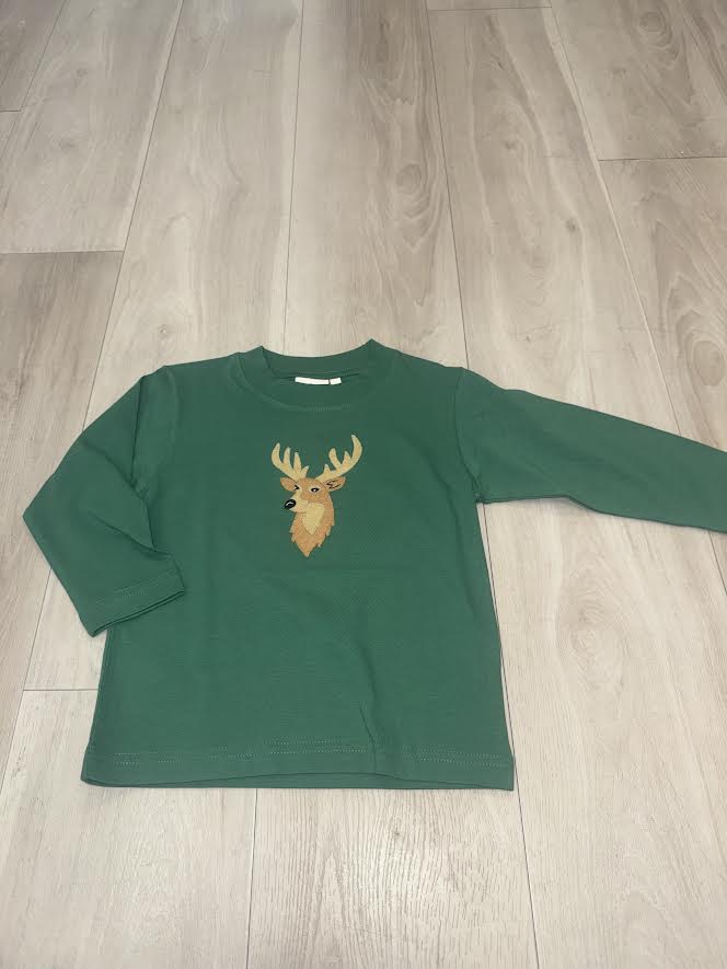 Luigi - Green Boy's L/S With Buck Head