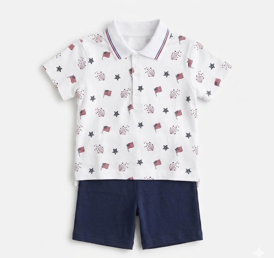 Kissy Kissy - Patriotic Short Set
