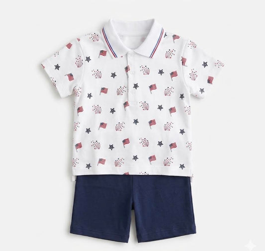 Kissy Kissy - Patriotic Short Set