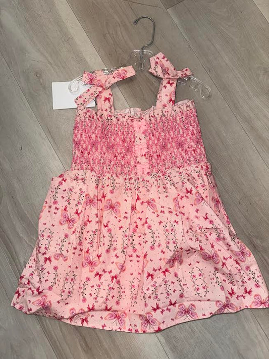 Rockwilde - Pink Bow Smocking Dress