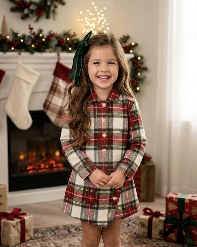 Pedal - Ivory/Red Plaid Skort