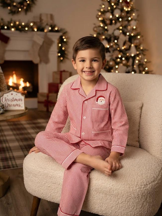 Sweet Dreams - Santa Red Stripe Pajamas