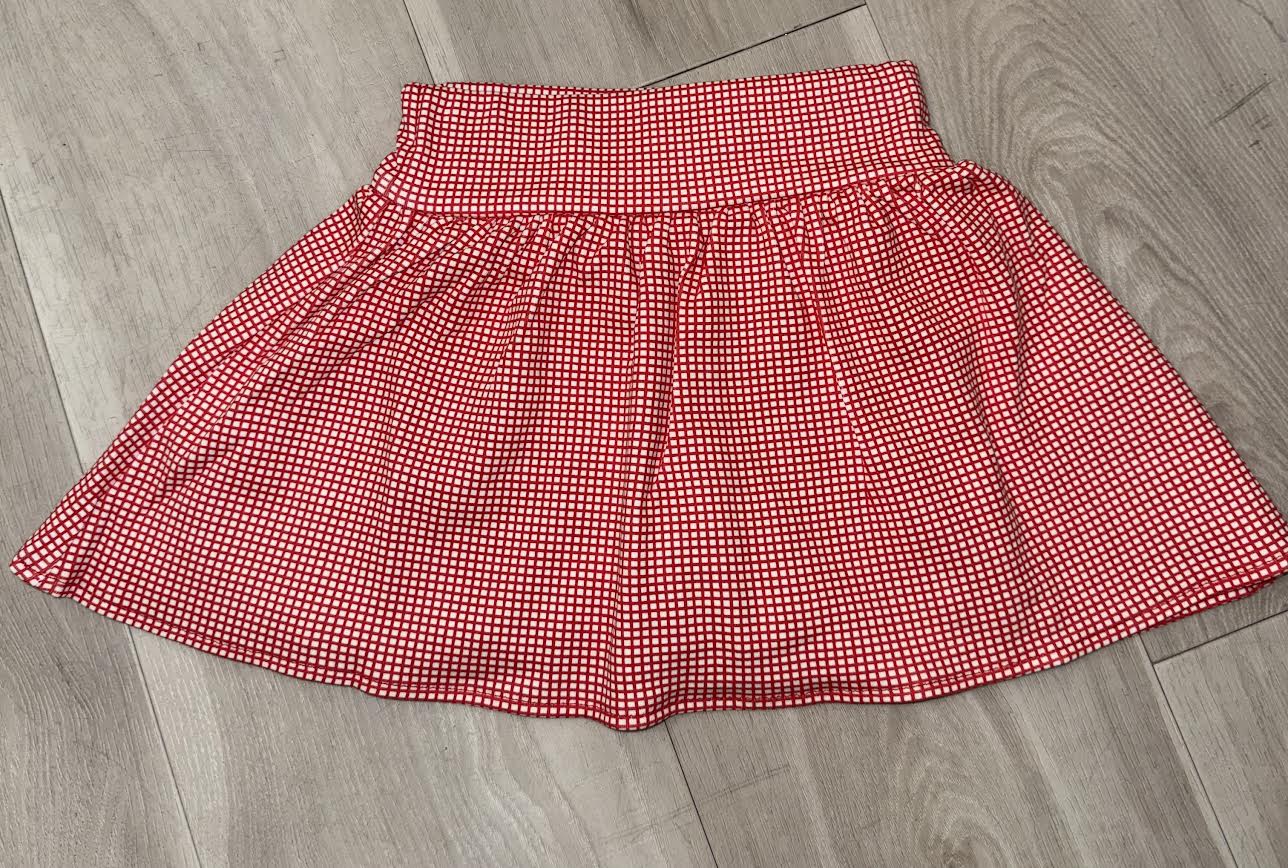 Acvisa - Red Gingham Skirt