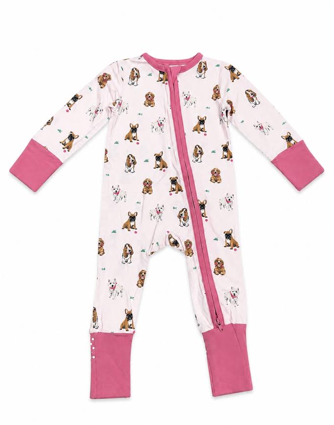 Angel Dear - Bestie Dogs Pink Convertible Romper