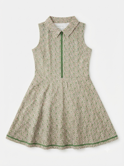 Swoon Baby - Olive Ditsy Floral Tennis Dress