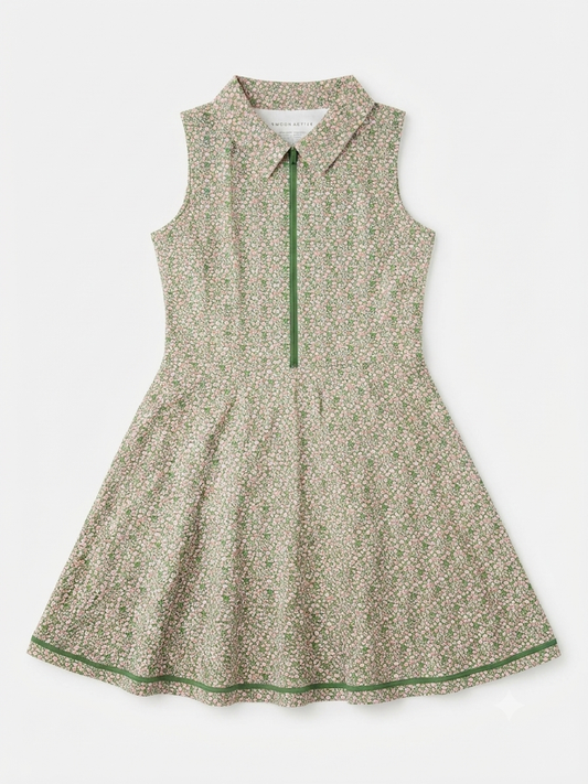 Swoon Baby - Olive Ditsy Floral Tennis Dress