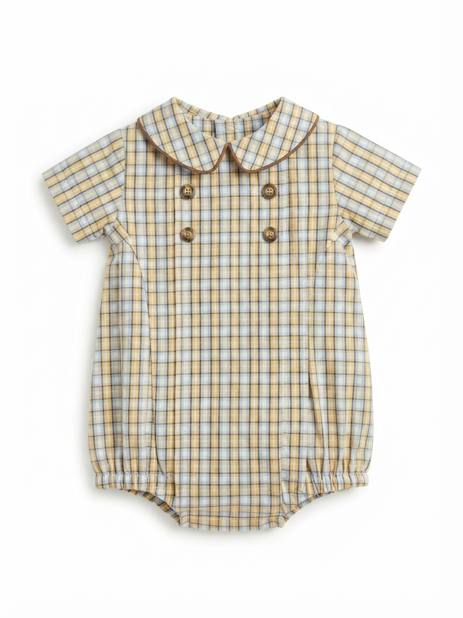 Bailey Boys - Boy's Pecan Plaid Bison Dressy Bubble