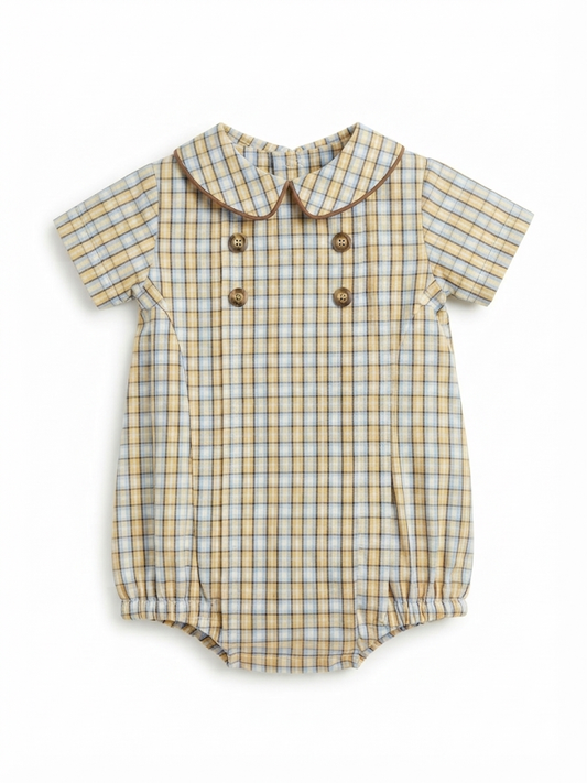 Bailey Boys - Boy's Pecan Plaid Bison Dressy Bubble