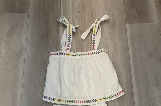 Havengirl - White Swiss Dot Top