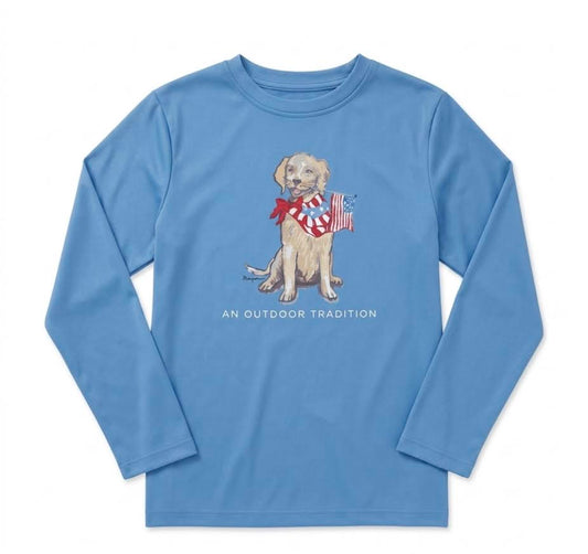 Prodoh - Blue With Patriotic Dog Long Sleeve