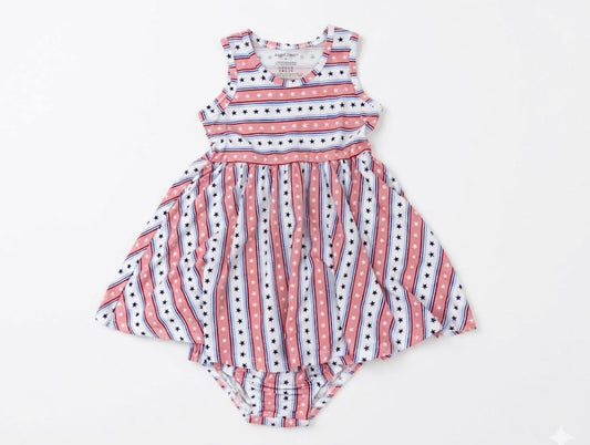 Angel Dear Stars and Stripes-Tank Dress w/Bloomer