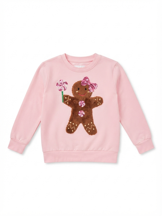Lulu Bebe - Pink L/S Gingerbread Top