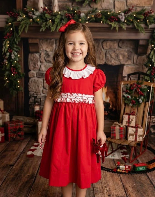 Lulu Bebe - Red Smocked Dress