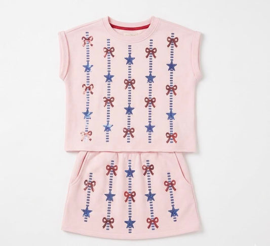 Paper Flower - Sequin Stars & Bows Americana Set