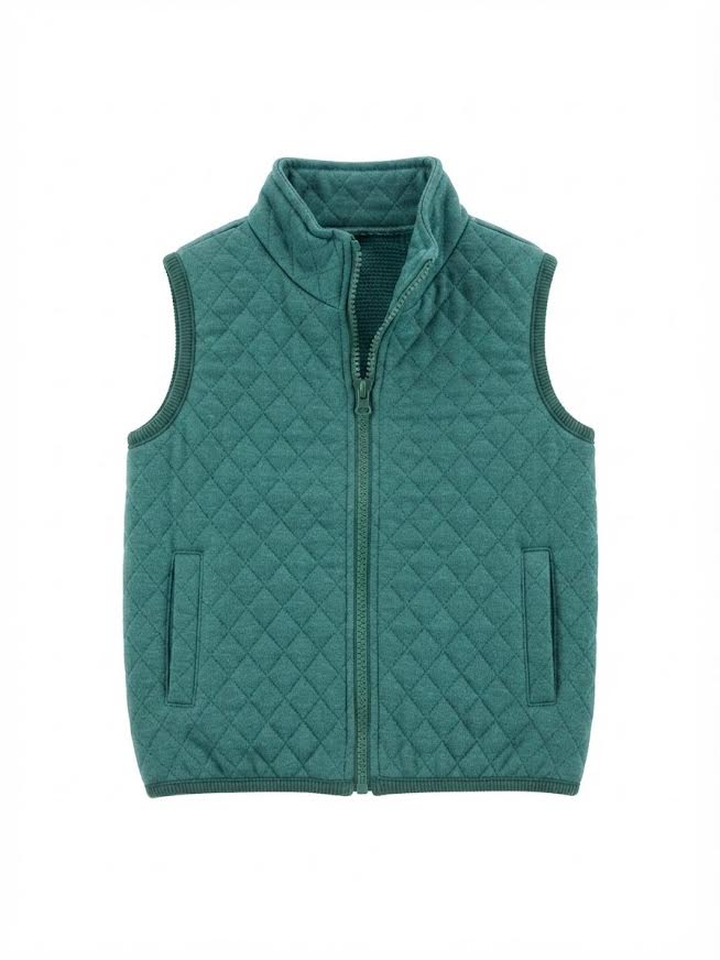Emma Jean - Boy's Green Quilted Vest