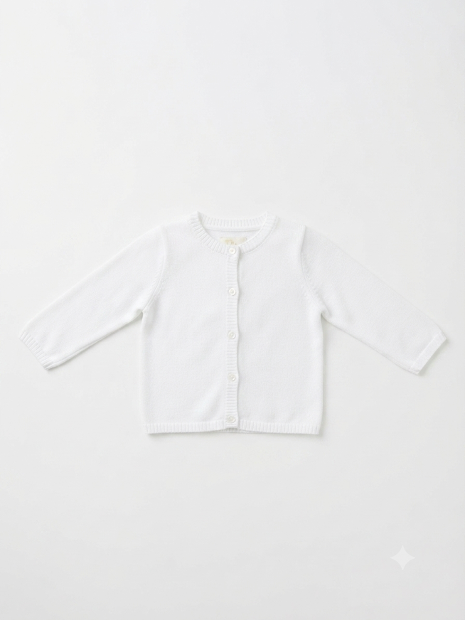 Petit Ami - White Sweater Cardigan