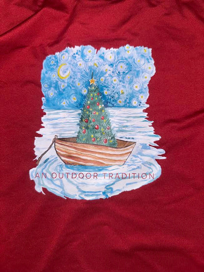 Prodoh - Boy's Christmas Red Performance Hoodie T-Shirt