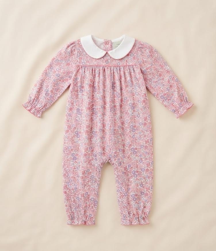 Sage & Lilly - Mauve Floral Long Sleeve Bubble