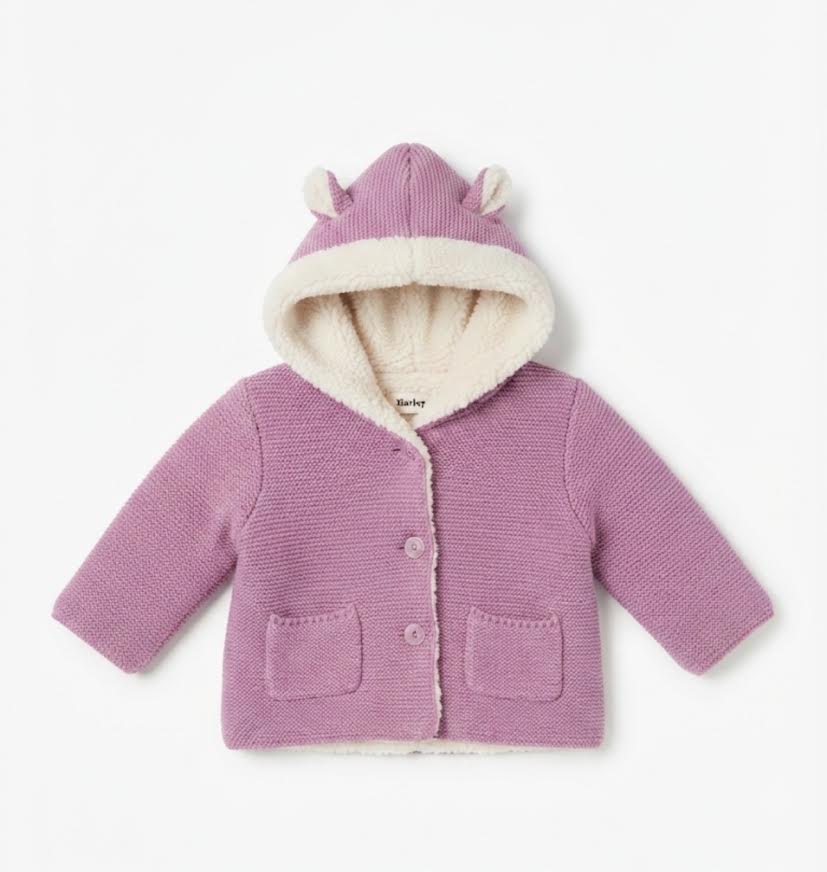 Hatley - Purple Crochet Fuzz Lining Jacket