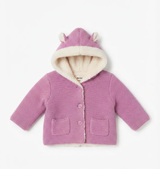 Hatley - Purple Crochet Fuzz Lining Jacket