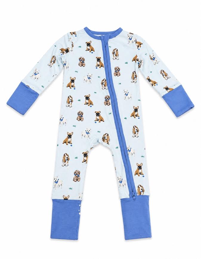 Angel Dear - Bestie Dogs Blue Convertible Romper