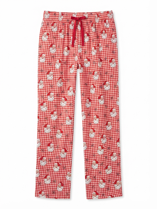 RuffleButts - Red Dear Santa Adult Pajama Pants