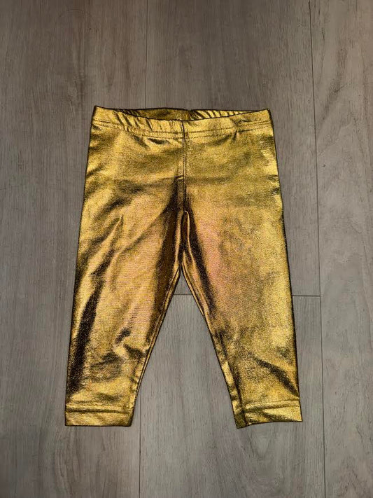 Me Me - Gold Metallic Leggings