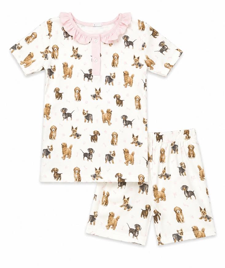 Baby Loren - Pink Puppy 2pc Pajamas