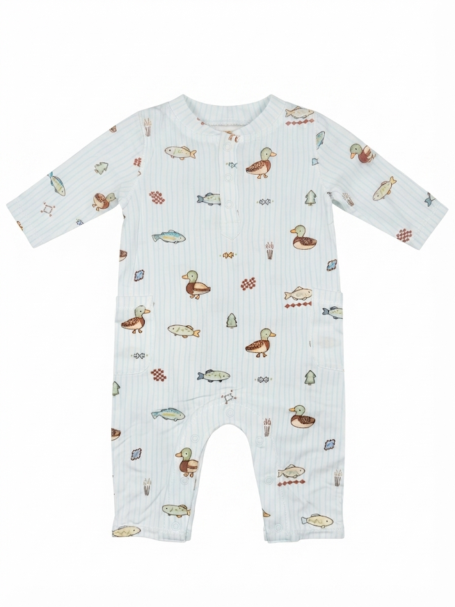 Angel Dear - Boy's Lake Cuties Romper