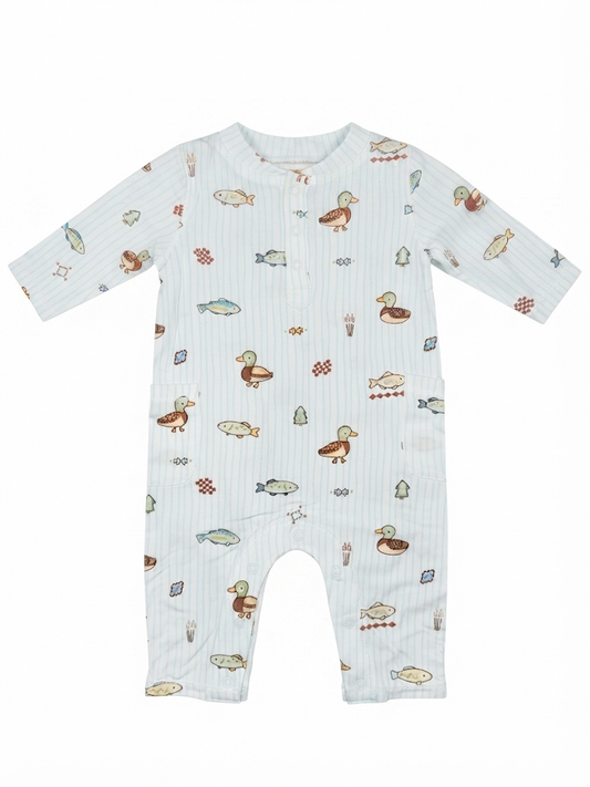 Angel Dear - Boy's Lake Cuties Romper