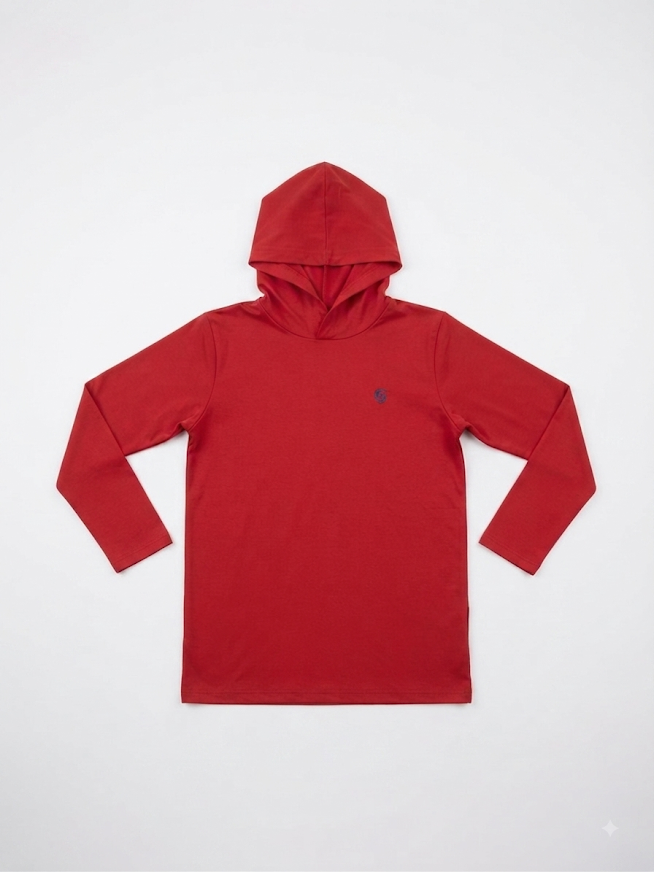 Prodoh - Boy's Christmas Red Performance Hoodie T-Shirt